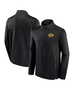 Мужская черная куртка Chicago Blackhawks Authentic Pro на молнии Fanatics