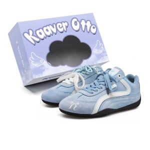 KAAVER OTTO Немецкие армейские кеды с противоскользящей подошвой, дышащие, легкие, низкие, унисекс, синие с бантиком, цвет Blue Bowknot