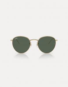 Солнцезащитные очки Round Phantos с зелеными линзами в оправе Arista Gold Ray-Ban