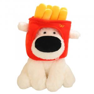 Милый плюшевый диванчик с дизайном картошки фри и большим носом, высота 24 см Julebaby