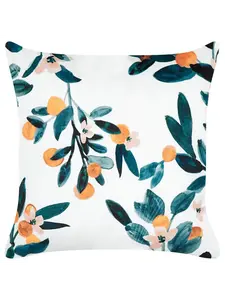 Декоративная подушка Beliani Deko KNAUTIA, цвет weiß/grün/gelb