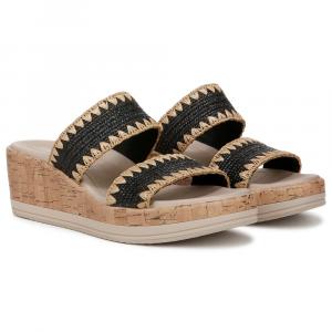 Босоножки на танкетке Bzees For Lifestride, black stretch raffia fabric