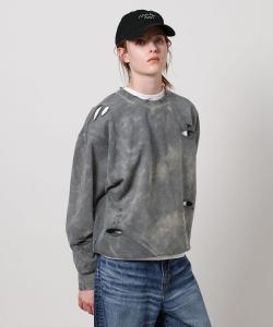 Толстовка с эффектом потертости после кислотной стирки Astraet, цвет Dk.Gray