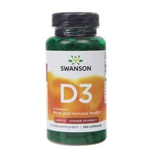 Биологически активная добавка Витамин D3 Swanson, 250 капсул