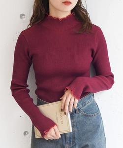 пуловер типтоп/меланжевая ребра с высоким воротником