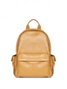 Кожаный рюкзак на молнии Brunello Cucinelli, нейтральный