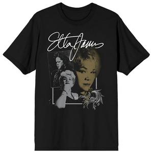 Мужская футболка Etta James Signature с короткими рукавами и рисунком Licensed Character, черный