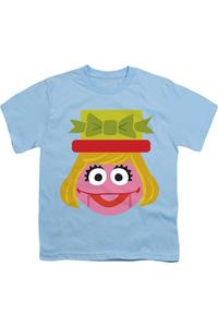 Футболка с коротким рукавом для детей "Рождественский Щелкунчик от Улицы Сезам" с изображением Prairie Dawn Gildan, светло-голубой