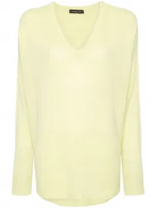 Кашемировый джемпер фактурной вязки Fabiana Filippi, желтый