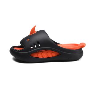 Детские тапочки для дома с рисунком из мультфильмов, нескользящие, износостойкие, дышащие FCMM, черный