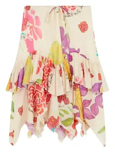 Юбка миди с цветочным принтом Donde Esteban, бежевый