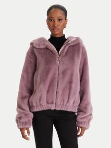 Меховое пальто regular fit 5BGL24 7382A Marciano Guess, фиолетовый