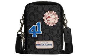 Стентон Тканевая Сумка Через Плечо С Кожаными Деталями, Женская Черная COACH