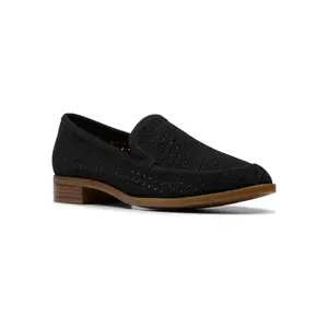 Женские замшевые мокасины Trish Cove Clarks, цвет black suede