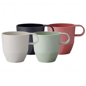 Стаканы Кружка с ручкой Silueta 300 мл, набор из 4 шт. Mepal, мультиколор