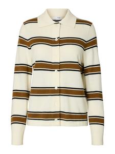 Вязаный кардиган SELECTED SLFTHEA, кремовый