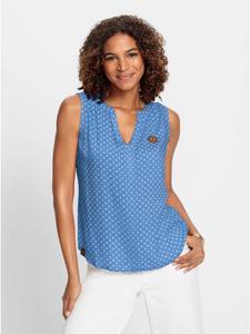 Блузка-топ с принтом синего и белого цвета средней плотности WITT WEIDEN