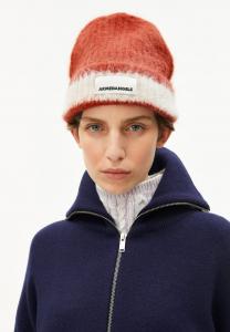 Шапка ARMEDANGELS JUPILAA STRIPED UN-WASTED , Emergency Red/Oatmilk/Red