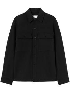Jil Sander шерстяная рубашка с длинными рукавами, черный
