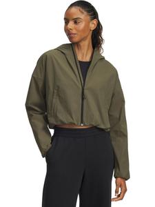 Under Armour Футболка с длинным рукавом «Unstoppable Woven Rstop Longsleeve» зеленого цвета