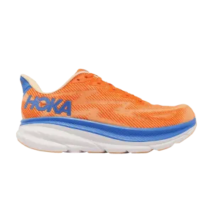 Кроссовки HOKA Clifton 9 2E Wide 'Vibrant Orange Impala', оранжевый