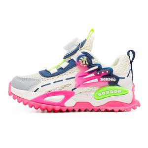 Нескользящие, дышащие, легкие, амортизирующие, низкие, детские, повседневные кроссовки для детей BOBDOG, бежевый/темно-синий