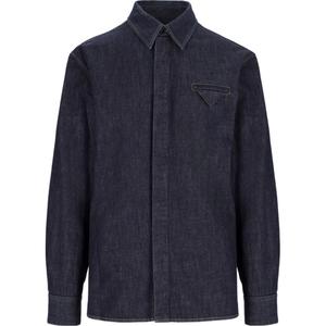 Джинсовая рубашка Bottega Veneta, синий