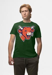 Футболка с принтом THE LAUGHING COW MODERN LOGO Henry Tiger, темно-зеленый