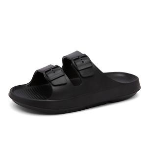 Мужские сандалии-слайдеры из ЭВА с вырезами, тихие, нескользящие, с защитой от запаха BOREE, Black