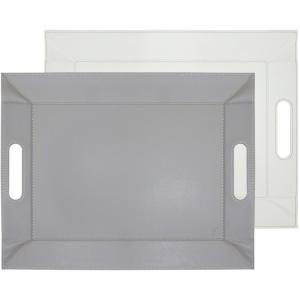 Поднос свободной формы DUO, двухцветный переворачиваемый поднос, поднос и набор для стола в одном, двусторонний с двойной функцией, легко ухаживать и можно компактно хранить Freeform, серый/белый