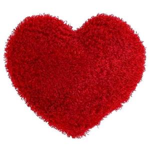 Декоративная подушка Unique Living Love hart, красный - текстиль - 45 x 8 x 45 см