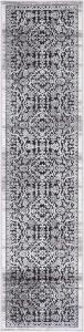 Ковер-дорожка SAFAVIEH, 61 x 244 см, Amelia Collection, Charcoal & Ivory, состаренный дизайн, не линяет и прост в уходе, идеален для помещений с высокой проходимостью в гостиной, спальне (ALA239H)
