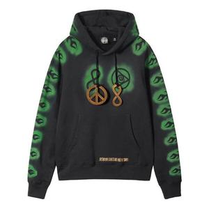 Толстовка x dries van noten embroidered hoodie 'black' Stussy, черный