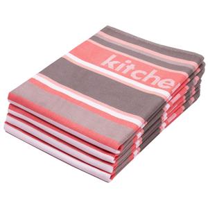 Чайные полотенца Zollner, 50x70 см, коралл