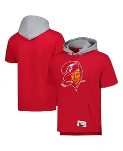Мужская красная худи с короткими рукавами Tampa Bay Buccaneers Postgame Mitchell & Ness