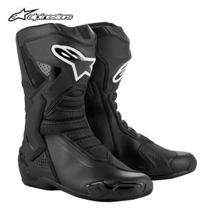 ALPINESTARS PROTECTS Мотоциклетные ботинки для езды Star SMX-6 V3, гоночные, противоударные, с защитой носка, черные, размер 36