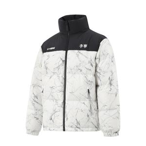 Лининг коллекция спортивной моды с наполнителем пух куртка унисекс черно-белая ледяная трещина Hot Pot