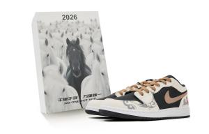 Jordan Кроссовки Air 1 Abrasion Resistant Low top Vintage Basketball Shoes Unisex Black Brown