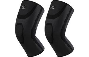 Наколенники для бега, альпинизма, пеших походов, велоспорта, волейбола, тенниса, футбола, бадминтона, баскетбола и фитнеса 361°, черный, 2 pack