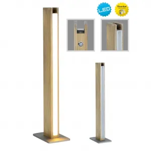 Настольная лампа с LED näve Straight, LED-модуль 1 шт., теплый белый свет, с регулируемой яркостью, корпус из ясеня, высота: 51 см, LED теплый белый, длина кабеля 120 см Näve, коричневый