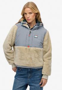 Джемпер Superdry & Co SOFT HYBRID HALF ZIP, Pelican Beige/Beige