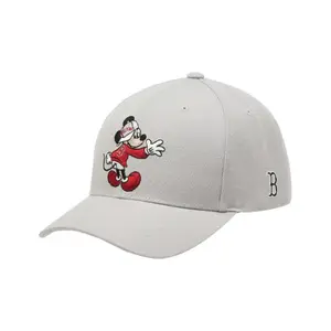 MLB Бейсболка унисекс черно-серая с белым, Gray White 43M