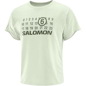 Футболка X Salomon с принтом Numbers MM6 Maison Margiela, сине-зеленая