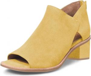 Женские босоножки YDN с открытым носком, невысокие массивные каблуки, задняя молния, сандалии-ботильоны, удобная повседневная обувь, размеры US 4-16, Yellow