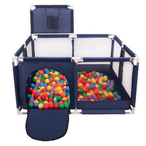 Поле Selonis KK-100X с шариками 6см синее: зелено-желто-сине-красно-оранжевое 125х125х105/200 шариков