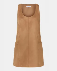 Женская кожаная куртка с эффектом замши Easy Wear, коричневый