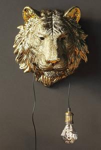 Настенный светильник Kare Design Animal Tiger Head, алюминий / полирезин - золото