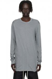 Rick Owens Серая футболка Concordians Level LS