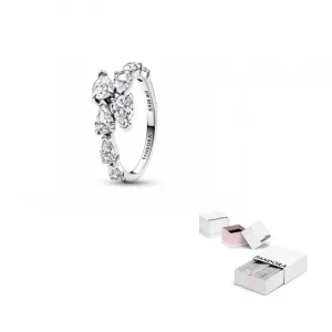 Pandora Кольцо из стерлингового серебра 925 пробы с синтетическим фианитом, серебряное, женское