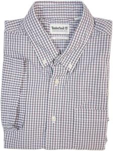 Timberland мужская короткая рукав stretch рубашка на пуговицах, Light Red